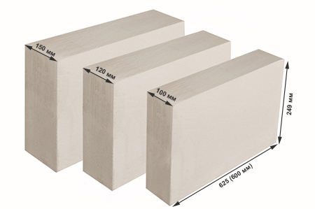 Газосиликатные блоки для перегородок 150 мм МКСИ в Минске